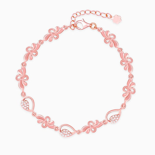 Rose Gold Charming Ribbon Bracelet