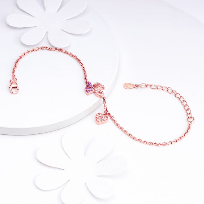 Rose Gold Crocus Love Bracelet