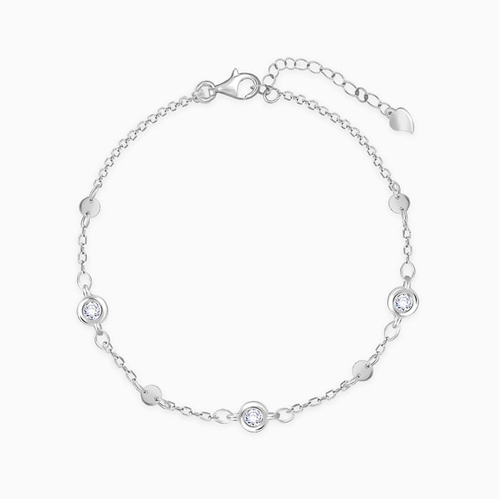 Silver Zircon High on Charm Bracelet – GIVA Jewellery