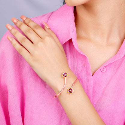 Bhumi Rose Gold Rising Bell Mallow Bracelet