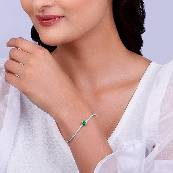 Antique Emerald Diamond Bracelet | Mangatrai Pearls & Jewellers