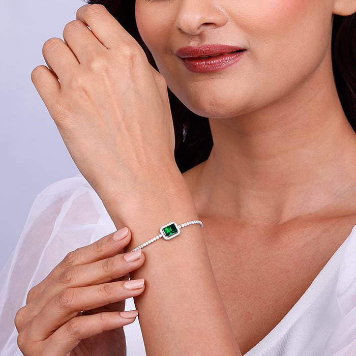 Natural Emerald Tennis Bracelet - Alexis Jae Jewelry