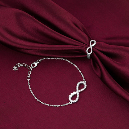 Silver Infinity Heart Set Of Two