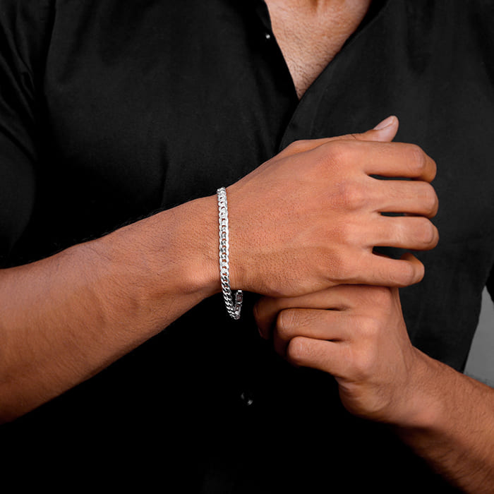 Silver Warrior Mode Bracelet For Men GIVA Men s Bracelet Collection GIVA Jewellery