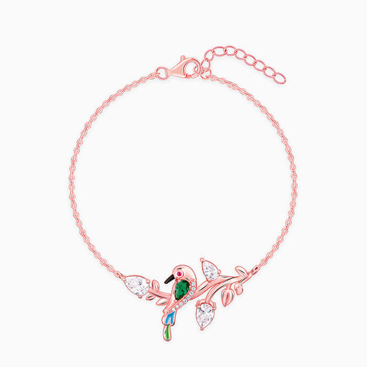 Rose Gold Woody Bird Bracelet