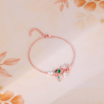 Rose Gold Woody Bird Bracelet