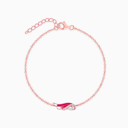 Rose Gold Flutter in Pink Bracelet