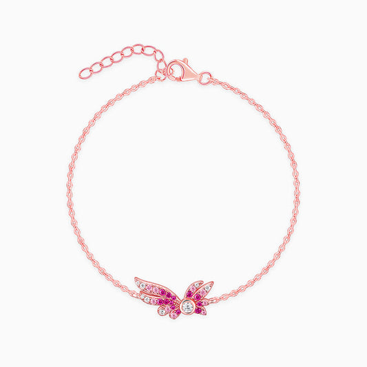 Rose Gold Fly In Pink Bracelet