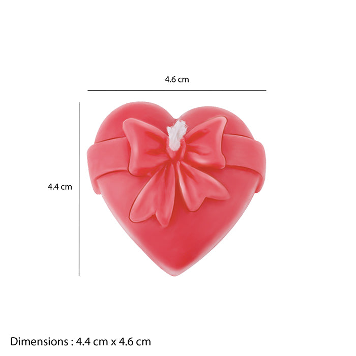 Red Heart Valentine Candle Set of 2
