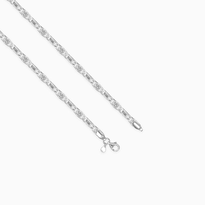 Silver Metal Mingle Chain for Him