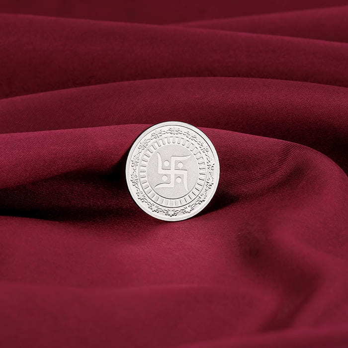 Silver Swastik Coin (5g)