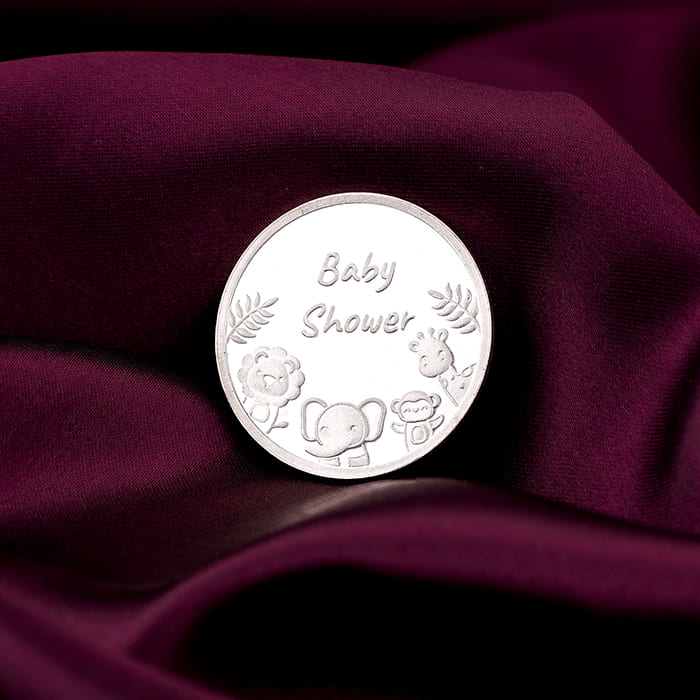 Silver Baby Shower Coin