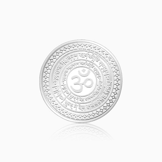 Silver Ganesh Mantra Coin