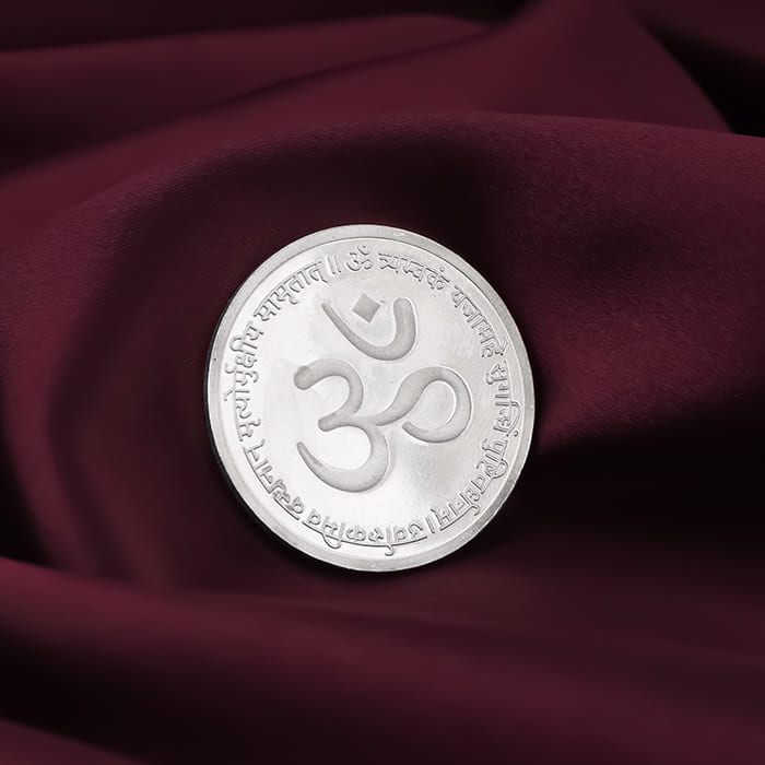 Silver Maha Mrityunjaya Mantra Coin