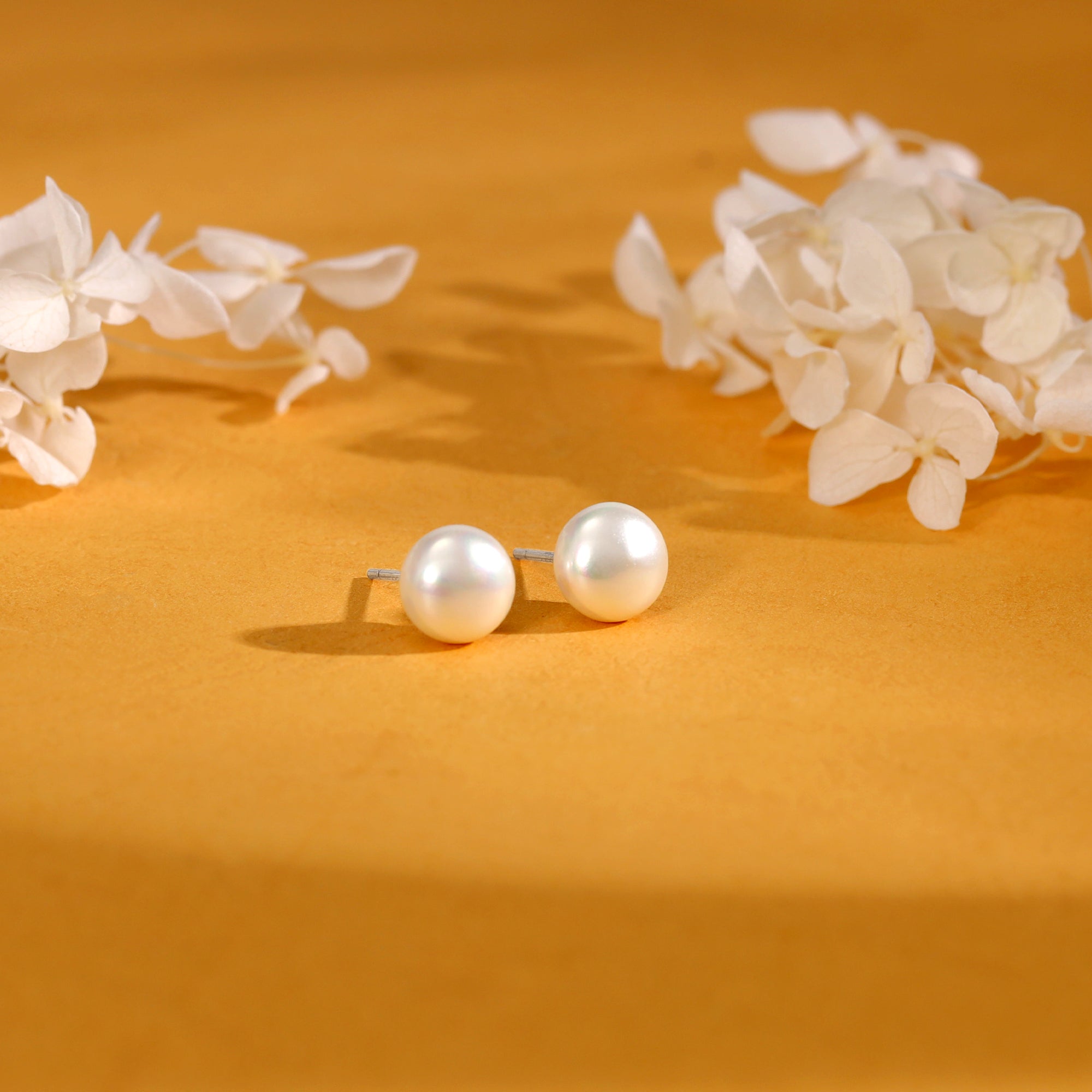 Silver White Pearl Earrings Shop now GIVA Jewellery