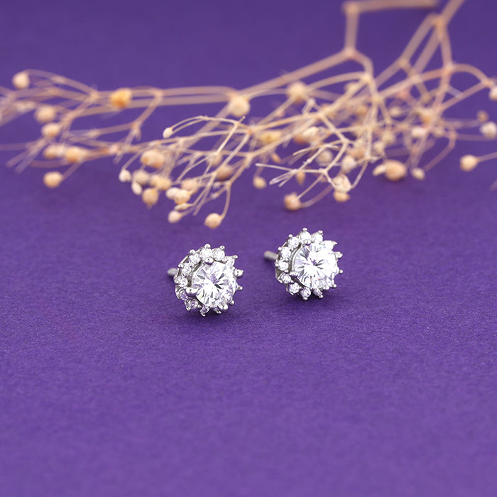 Zircon Shining Flower Earring