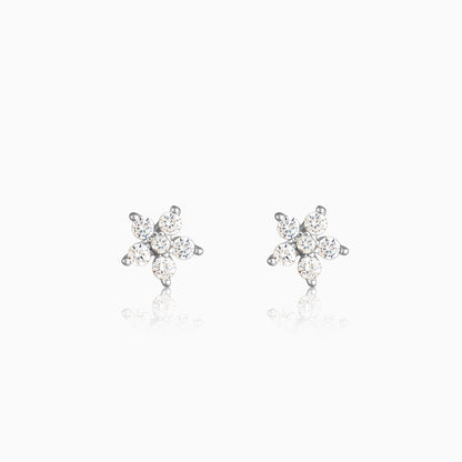 Silver Floral earrings