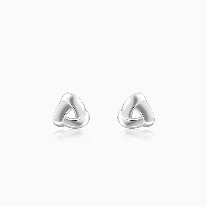 Silver Triangulum Stud Earrings