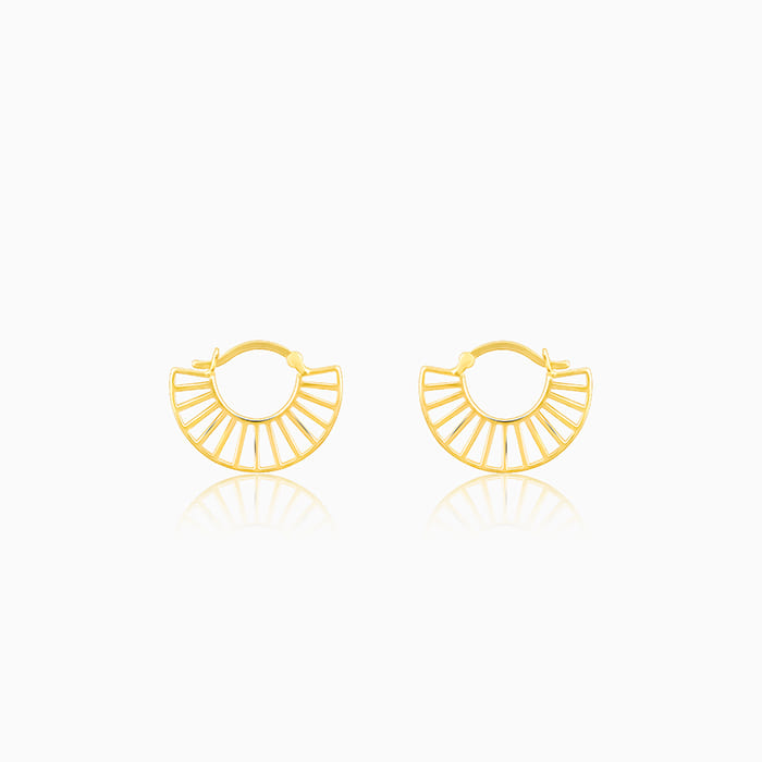 Golden Tracks Hoop Earrings