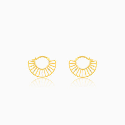 Golden Tracks Hoop Earrings