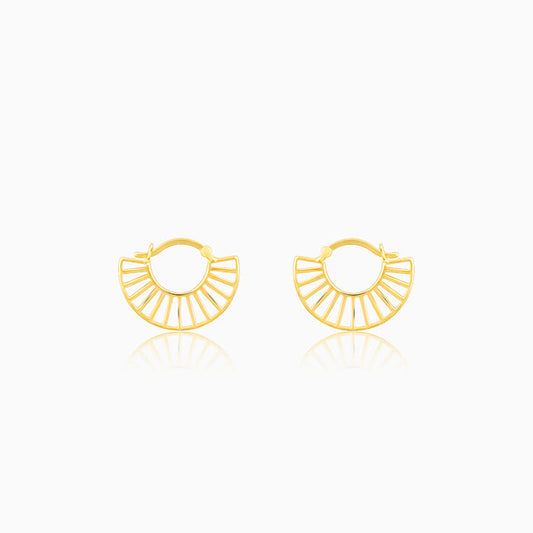 Golden Tracks Hoop Earrings