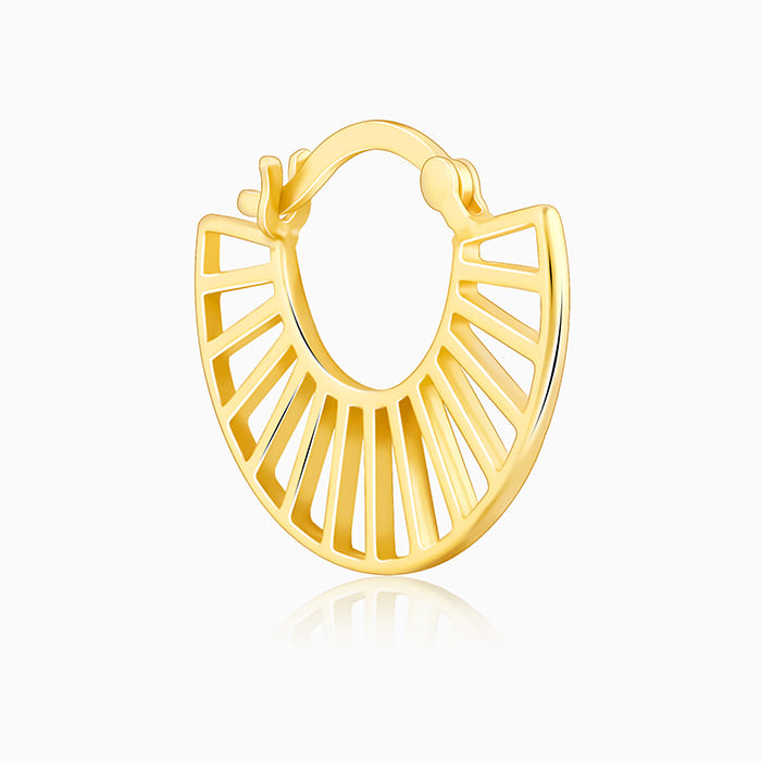 Golden Tracks Hoop Earrings