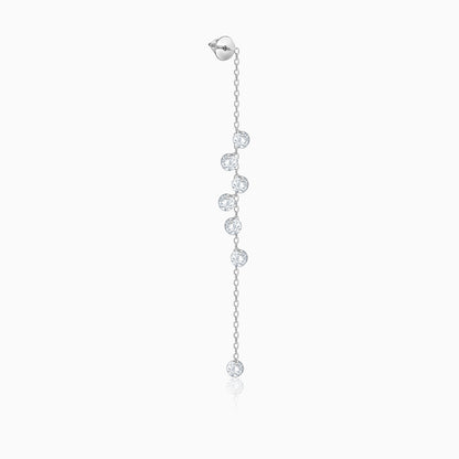 Silver Dangling Chain Earrings