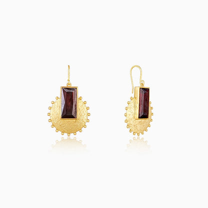 Golden Ruby's Coin Earrings