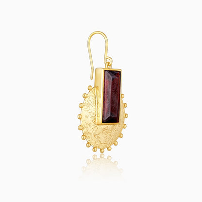 Golden Ruby's Coin Earrings