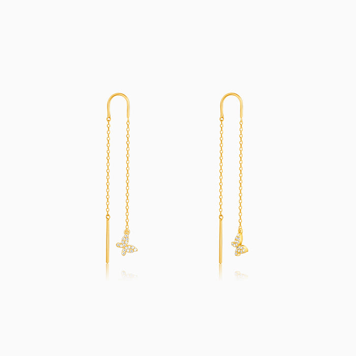 Golden Flying Butterfly Sui Dhaga Earrings – GIVA Jewellery