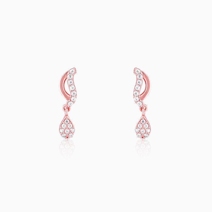 Rose Gold Wavecrest Earrings