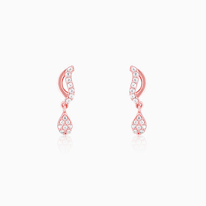 Rose Gold Wavecrest Earrings