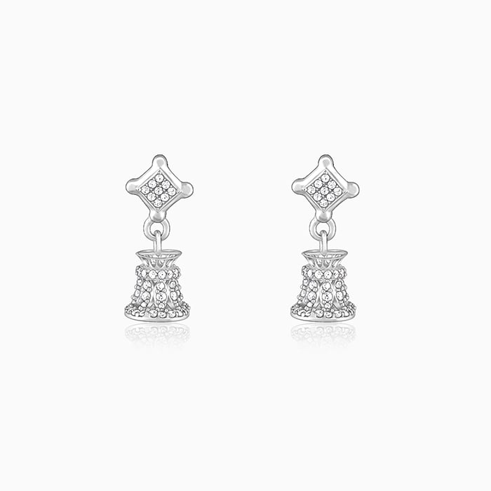 Silver Melody Jhumki Earrings