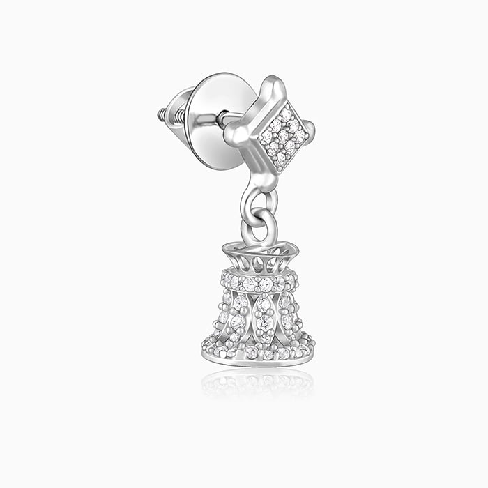 Silver Melody Jhumki Earrings