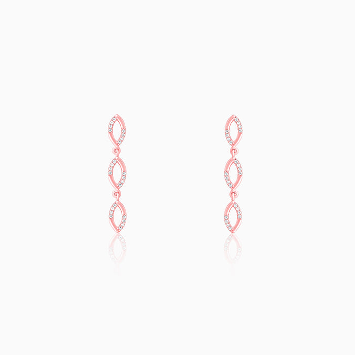 Rose Gold Glamourous Ovella Earrings