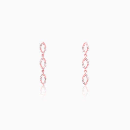 Rose Gold Glamourous Ovella Earrings