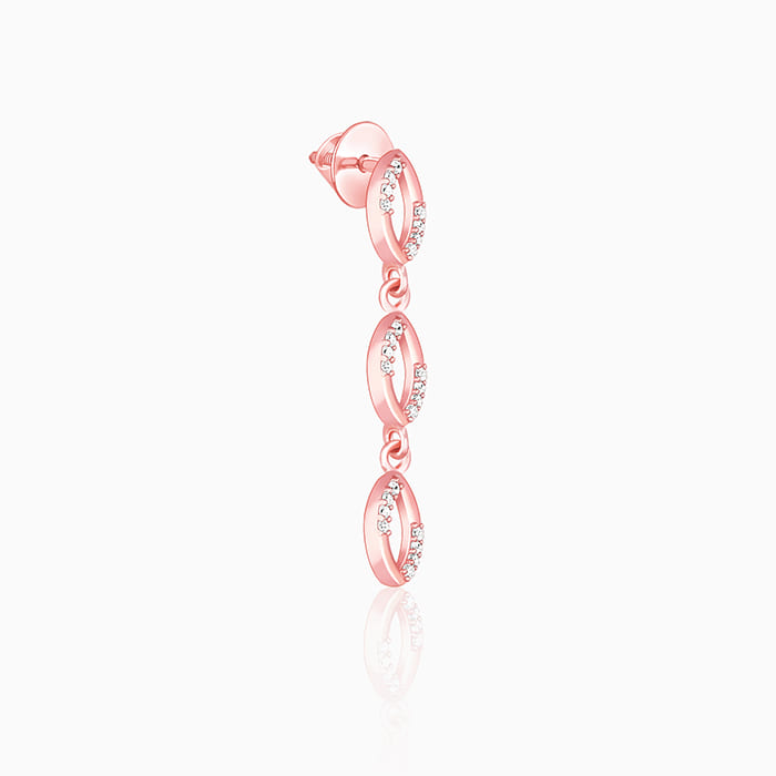 Rose Gold Glamourous Ovella Earrings