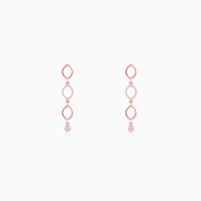 Rose Gold Aura Of Fascination Earrings