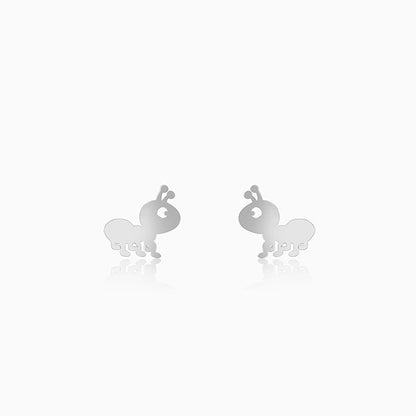 Silver Ant Earrings