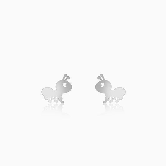 Silver Ant Earrings