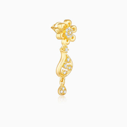 Golden Glorious Flower Earrings