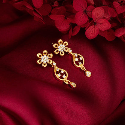 Golden Glorious Flower Earrings