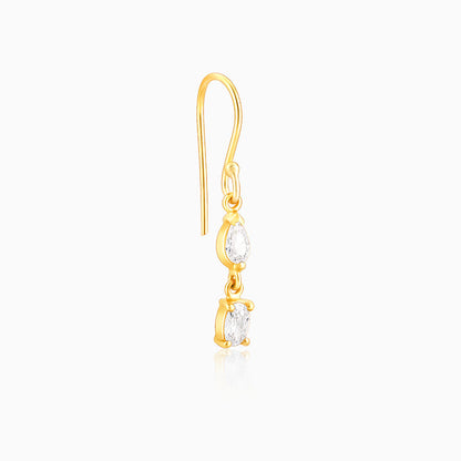 Golden Zirconium Moments Dangler Earrings