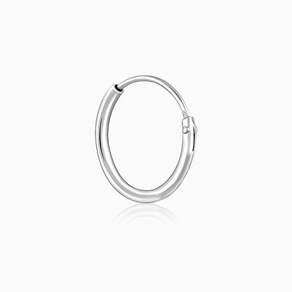 Silver Daisy Kids Hoop Earrings (4-12 yrs)