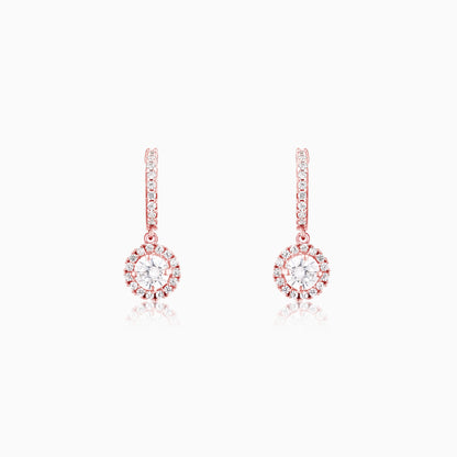 Rose Gold Zircon Drizzle Drop Earrings