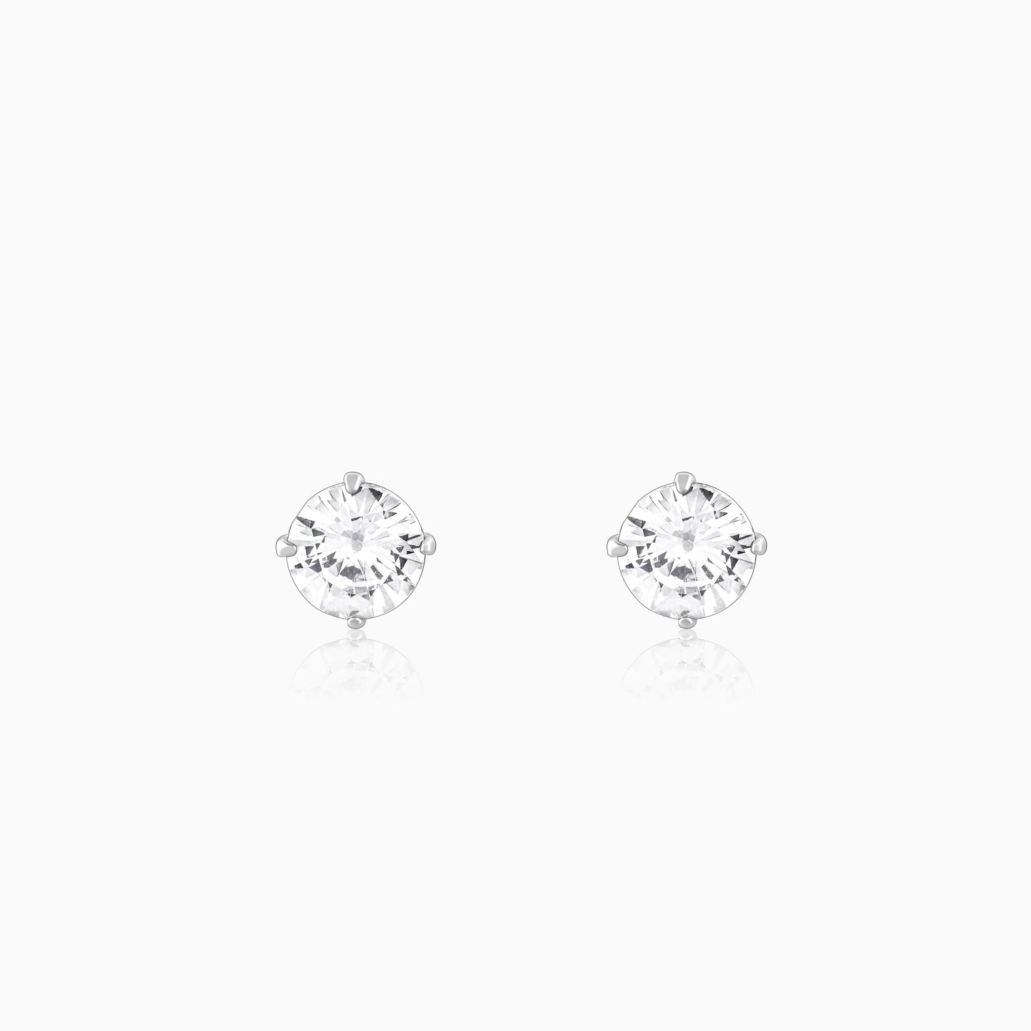 Zircon Stoned Silver Studs