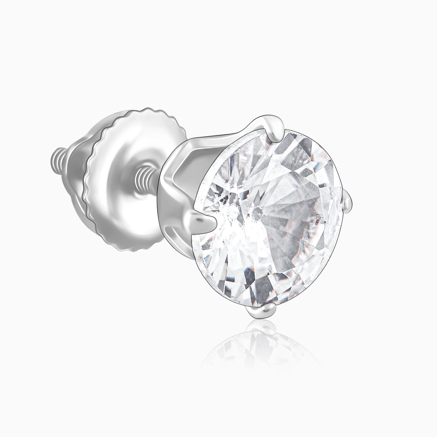 Zircon Stoned Silver Studs