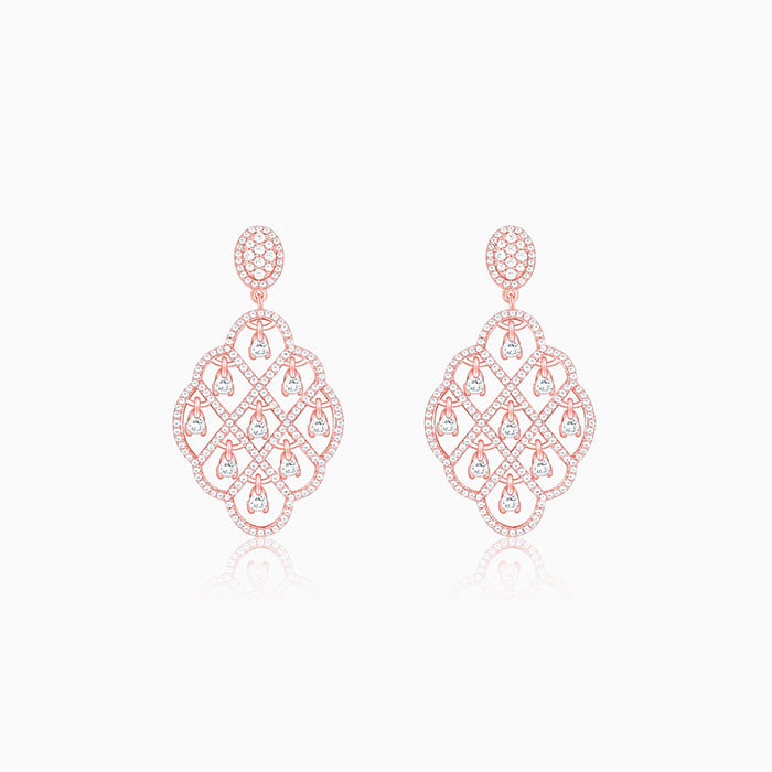 Rose Gold Bask In The Beauty Earrings