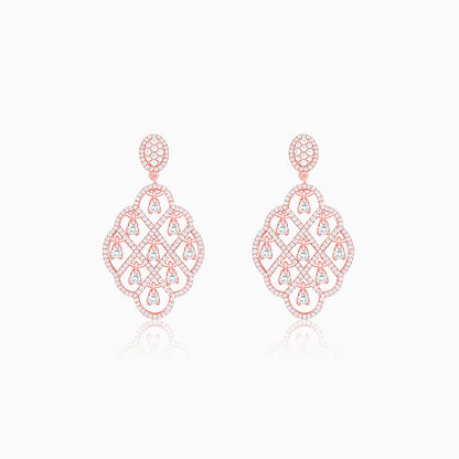 Rose Gold Bask In The Beauty Earrings