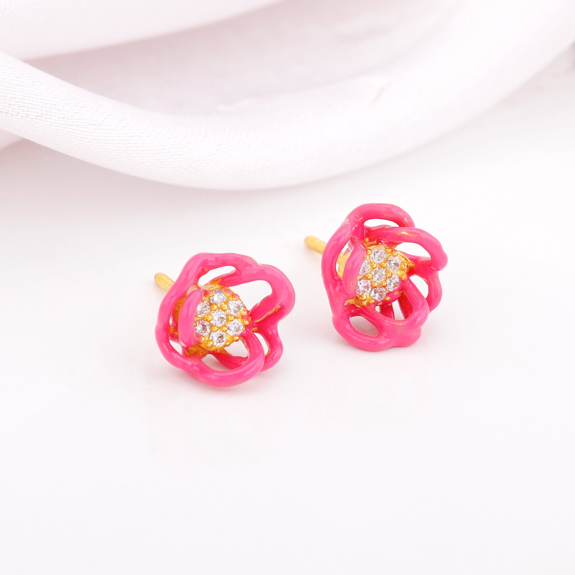 Plastic Large Rose Stud Earrings - Lovisa